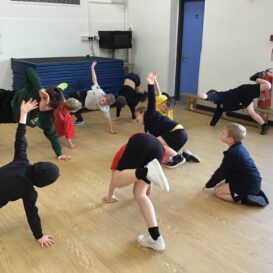 Touring Dance company in White Rock Primary